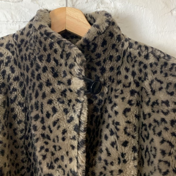 Vintage Leopard Print Faux Fur Coat Union Made in Canada Georgio Ferrini - Picture 2 of 12